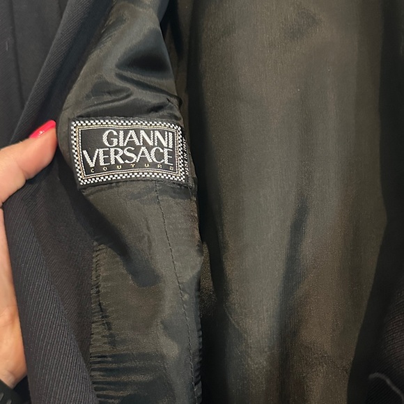 Gianni Versace Couture Designer Women's Wool Blazer Jacket 48 Rare Vintage - Picture 5 of 12